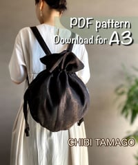 【A3】［Chibitamago］pdf sewing pattern ※How to make is not included