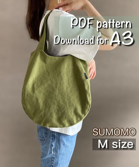【A3】 🔹M size🔹［Sumomo］pdf sewing pattern ※Instructions on how to make are not included