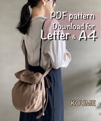 【Letter＆A4】［koume］pdf sewing pattern ※Instructions on how to make are not included
