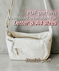 【Letter & A4】［Danish Puff］PDF Sewing Pattern – Pattern Only (Instructions on YouTube)