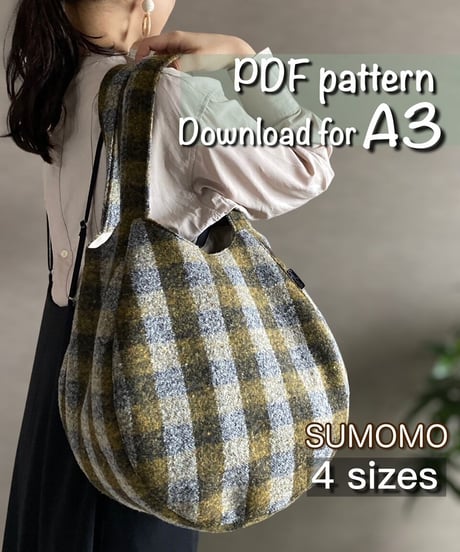 【A3】4 sizes［Sumomo］pdf sewing pattern ※How to make is not included
