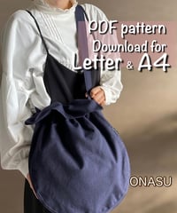 【Letter＆A4】［Onasu］pdf sewing pattern ※Instructions on how to make are not included