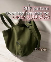 【Letter＆A4】［omelet bag］pdf sewing pattern ※Instructions on how to make are not included