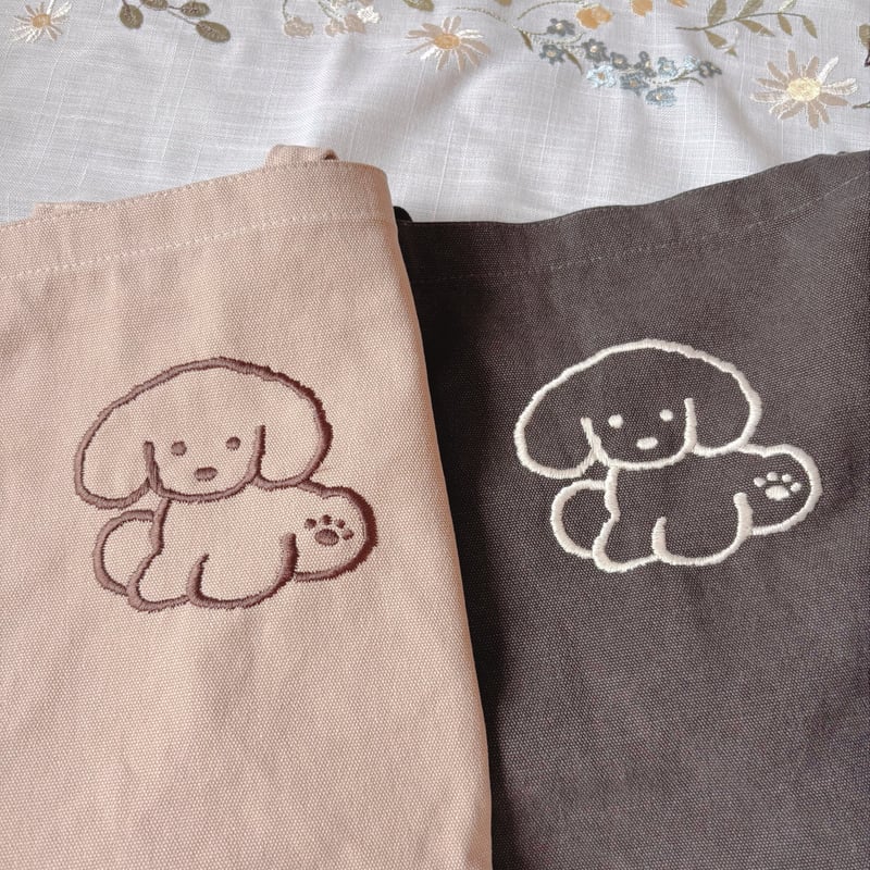 犬の刺繍トートバッグ * てらおかなつみ | 花麦文庫
