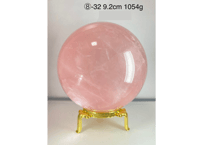 ローズクォーツ丸玉 マダガスカル産 ハイグレード 9.2cm 1054g ⑧-32