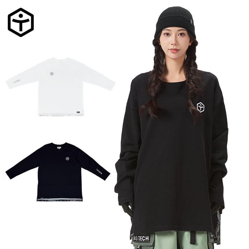 ロングスリーブTシャツ(ペイズリー切り替え) | TaoTech ロングスリーブTシャツ(ペイズリー切り替え) | TaoTech