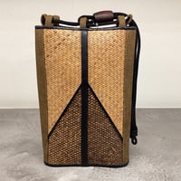 網代信玄袋　接ぎ　ブラウン