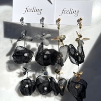 black chiffon flower