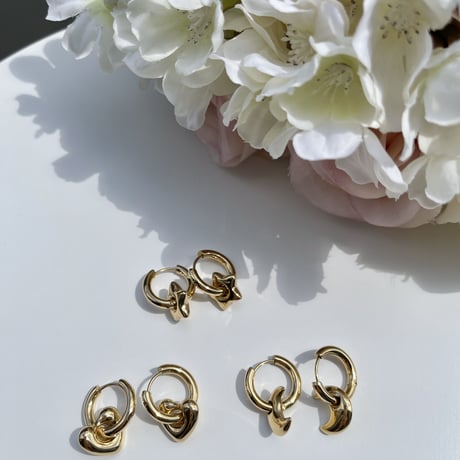 55.simple pierce/earring gold