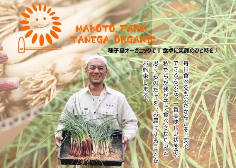 有機JAS認証「たねがしまらっきょう」赤白彩り2kg｜オーガニックが育む