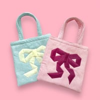 FUWA FUWA RIBBON tote/tweed