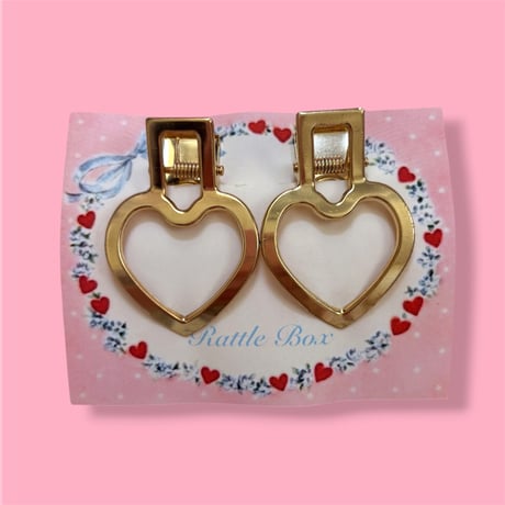 GOLD HEART clip