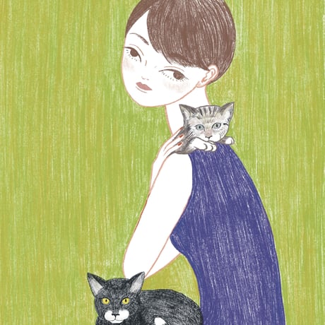 Cat_オリジナルアートポスター  A4