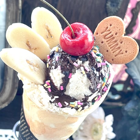 チョコバナナパフェ＊フェイクスイーツ＊食品サンプル