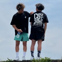 C/S Checkers Back Print Tee ブラック