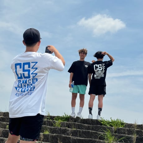 C/S Checkers Back Print Tee ホワイト/ブルー