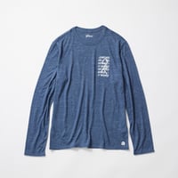 HYBRID MERINO LIGHT L/S T-SHIRT by HINOKO - indigo