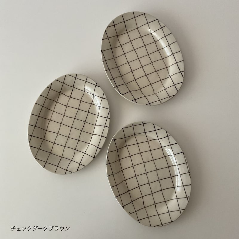 中囿義光 オーバル皿 チェック | gallery1188