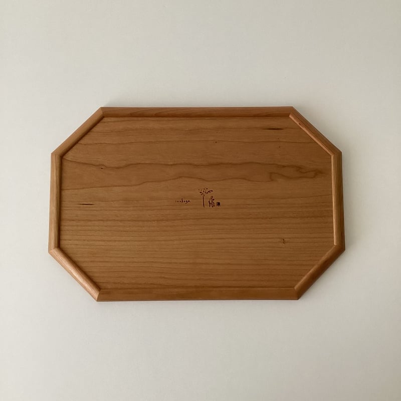 【Craftsmen】 ギャラリートレー 40cm 　八角形 大型 綺麗！！ 木製トレー 40×40cm 八角形 お盆 スタッキング ナチュラル 北欧