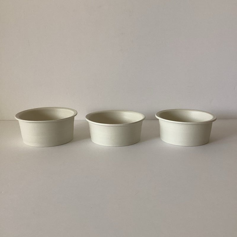 照井壮 乳白釉リム切立鉢 | gallery1188