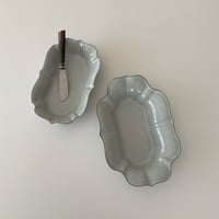 上國料正記　輪花長方鉢
