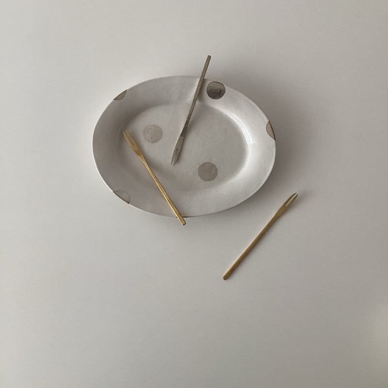 中囿義光 オーバル皿 銀 | gallery1188