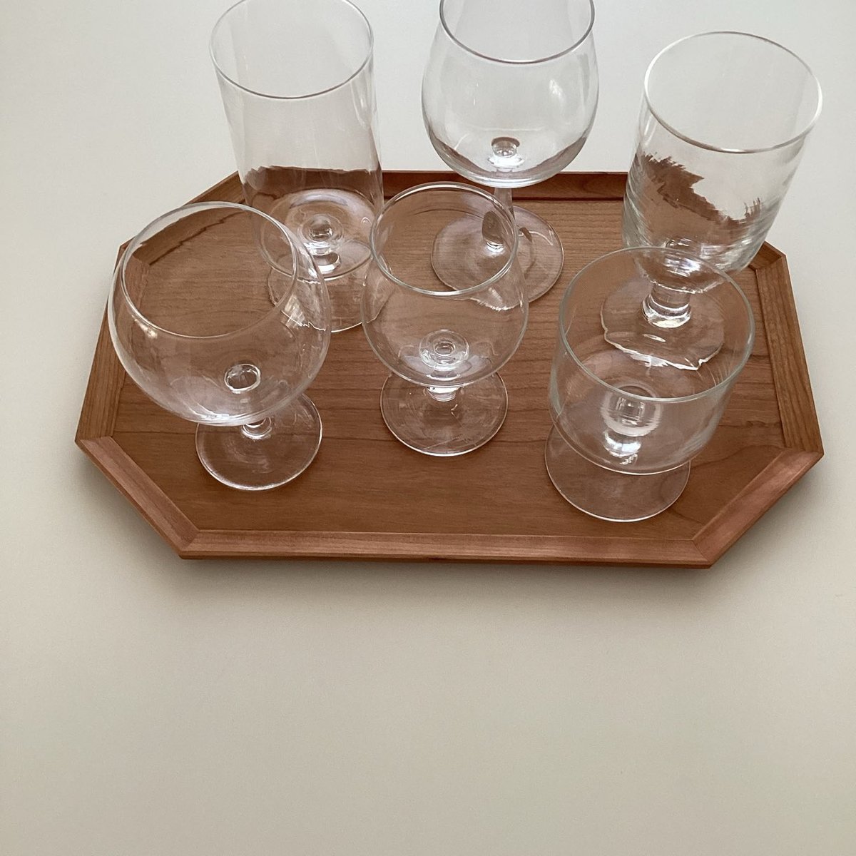 岩崎翔 八角横長トレー小 チェリー | gallery1188