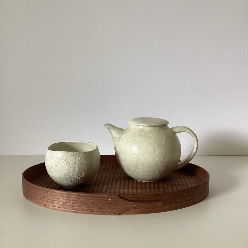 ハンドメイド　木彫り大型オーバルトレイ ハンドメイド 木彫り大型オーバルトレイ