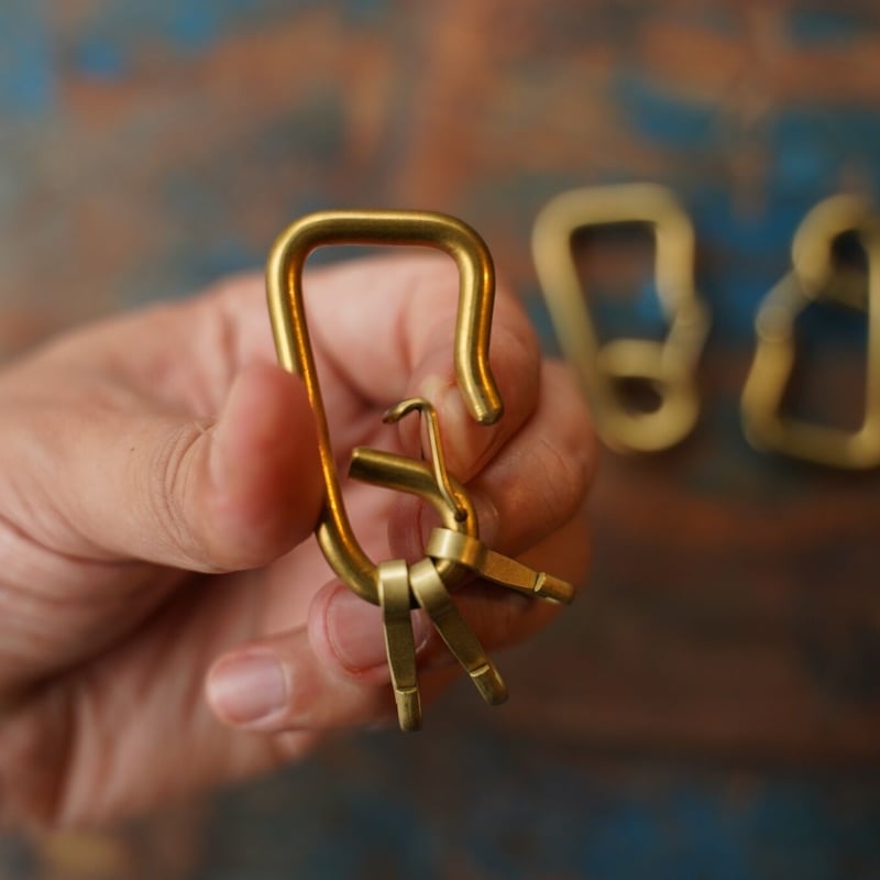 カラビナ】BRASS PARTS KEY RING HOLDER - 真鍮キーリング | B カラビナ】BRASS PARTS KEY RING HOLDER - 真鍮キーリング | B