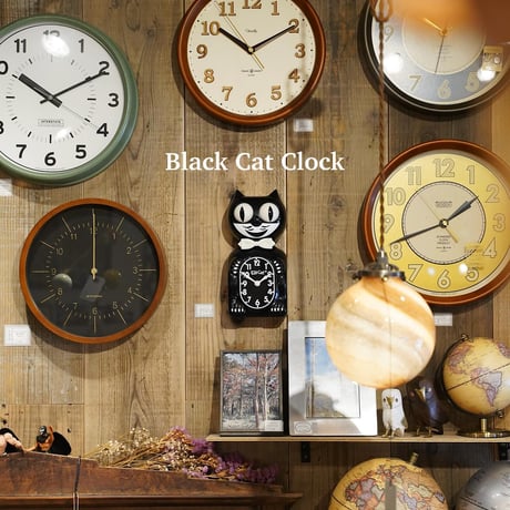 Black Cat Clock from U.S.A ブラックキャットクロック（時計）