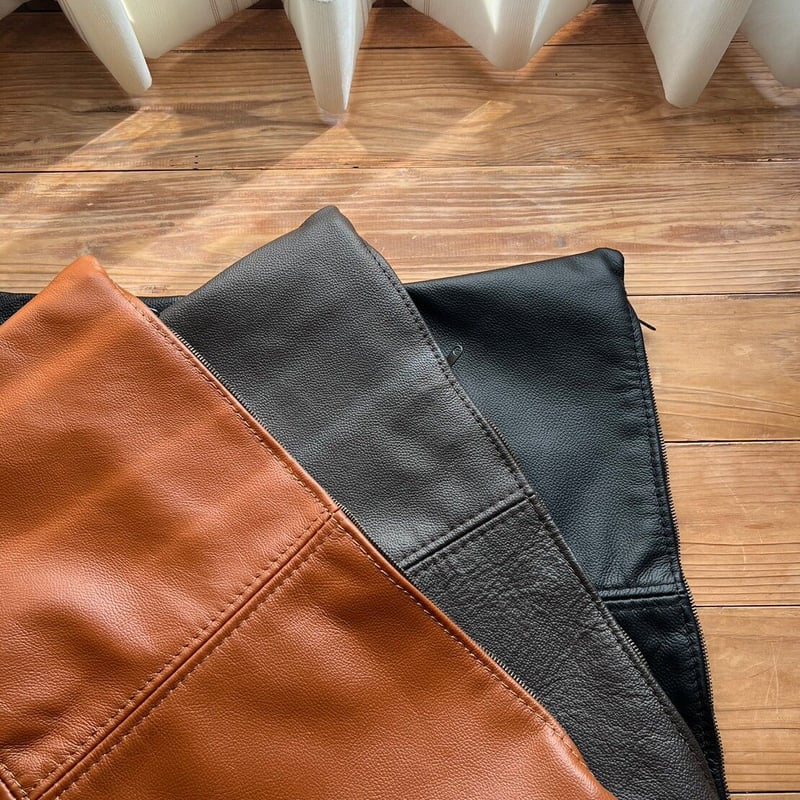 本革クッションカバー【Camel】 | BREMENS - 旅と暮らしの雑貨店