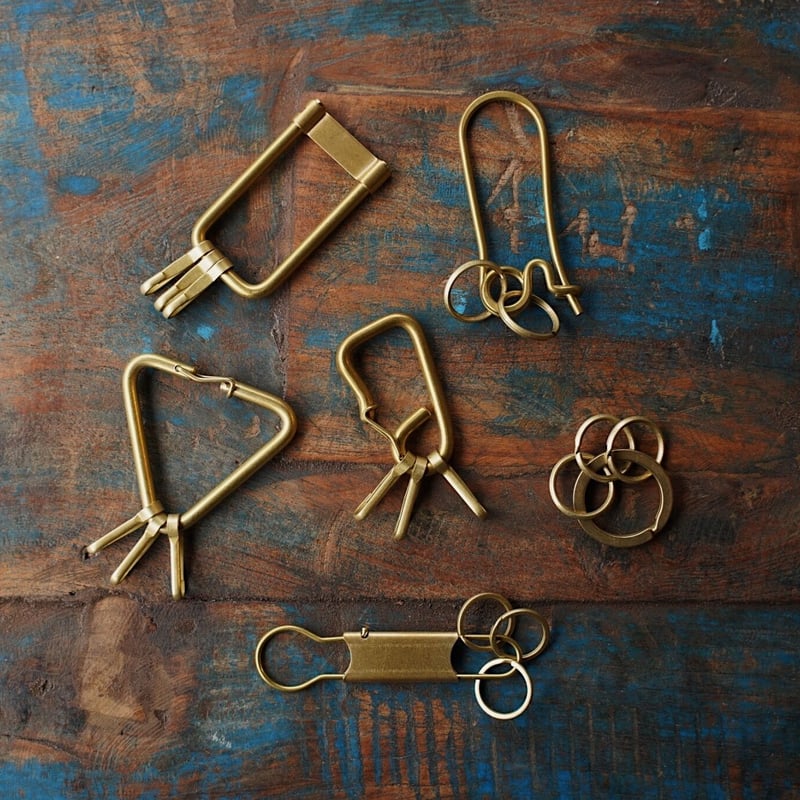 三角】BRASS PARTS KEY RING HOLDER - 真鍮キーリング | BRE
