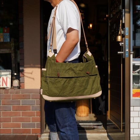 Romanian vintage tent fab tote bag (Black) - オリジナル大判トートバッグ