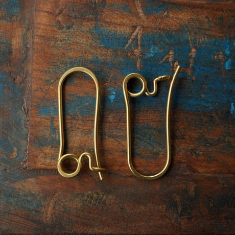 【曲げピン】BRASS PARTS KEY RING HOLDER - 真鍮キーリング