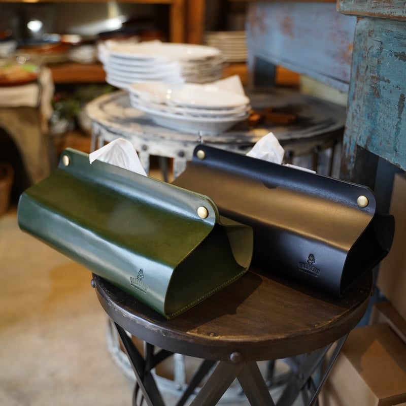 Leather Tissue Case Cover - 本革ティッシュケースカバー | BRE