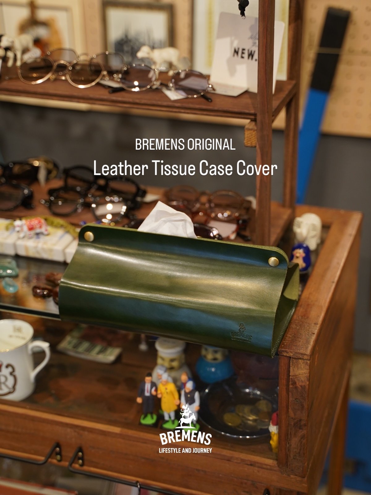 Leather Tissue Case Cover - 本革ティッシュケースカバー | BRE