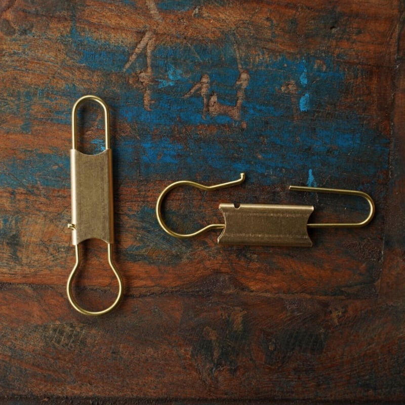 スライド】BRASS PARTS KEY RING HOLDER - 真鍮キーリング | B