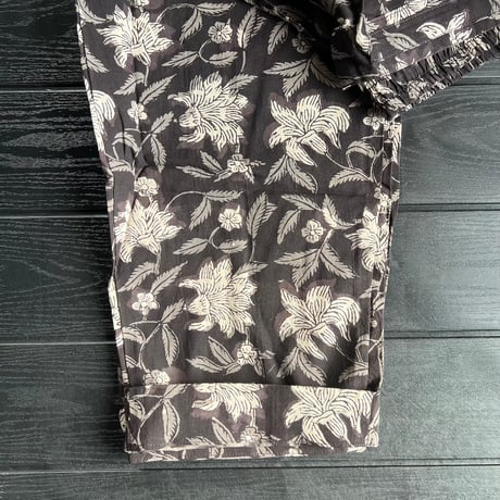 Block print easy pants - 店主がインドで作ってきたブロックプリントのパンツ