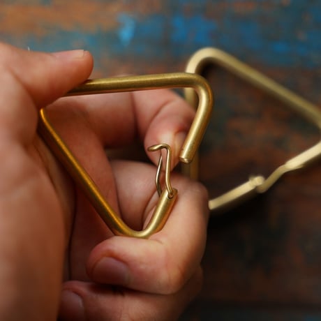 【三角】BRASS PARTS KEY RING HOLDER - 真鍮キーリング