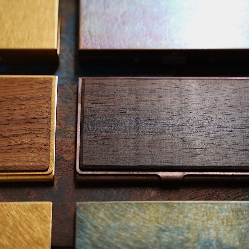 『brown』のどっしりした雰囲気の極上黒柿の名刺入れ 2個 brown様専用』のどっしりした雰囲気の極上黒柿の名刺入れ 2個
