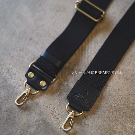 Acrylic Black leather Strap - アクリルと本革のショルダーストラップ