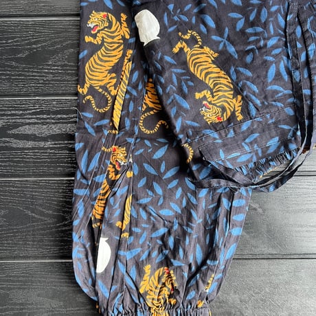 Block print easy pants - 店主がインドで作ってきたブロックプリントのパンツ