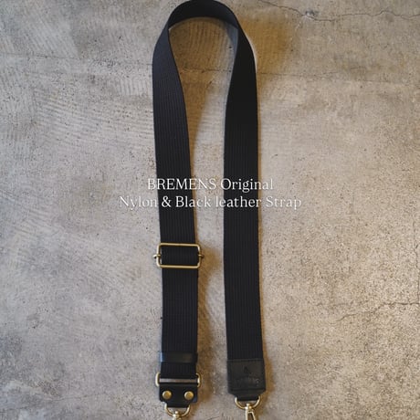 Acrylic Black leather Strap - アクリルと本革のショルダーストラップ