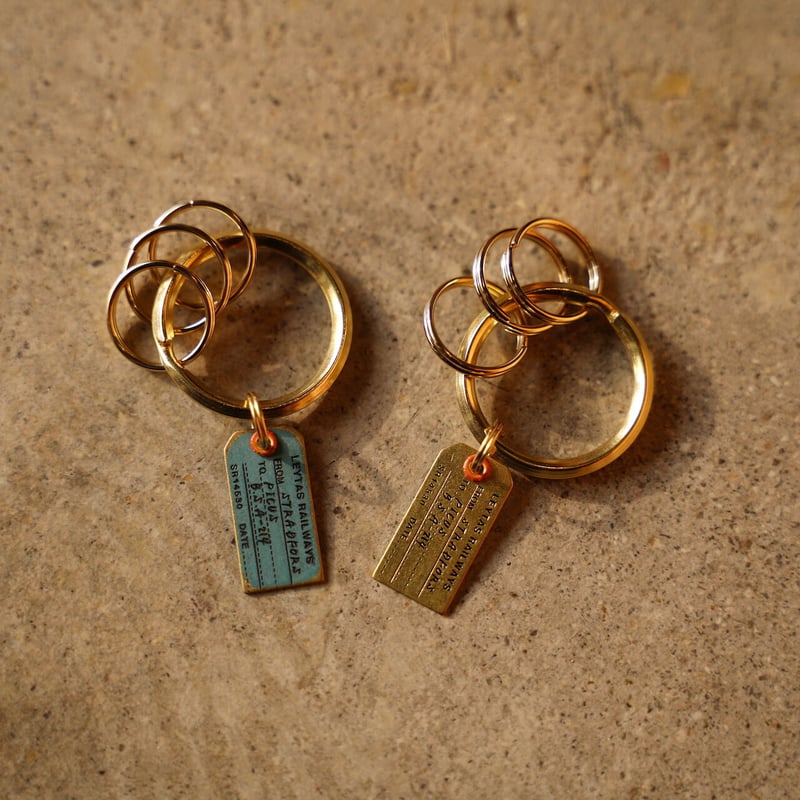 Long Travel Luggage Tag Key Ring (S size) | BRE