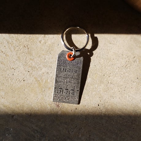 Old Travel Luggage Tag Key Ring