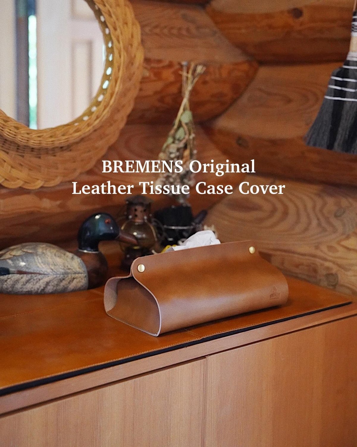 Leather Tissue Case Cover - 本革ティッシュケースカバー | BRE