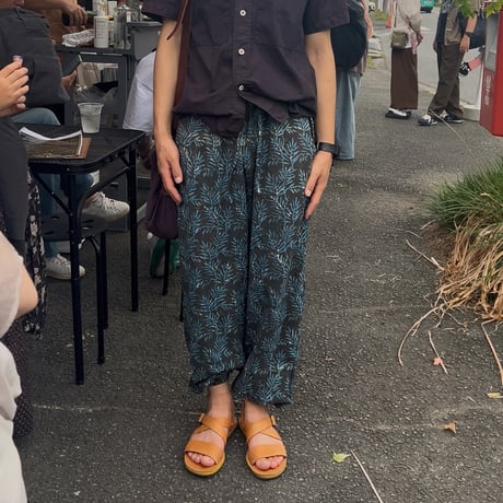 Block print easy pants - 店主がインドで作ってきたブロックプリントのパンツ