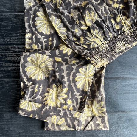 Block print easy pants - 店主がインドで作ってきたブロックプリントのパンツ
