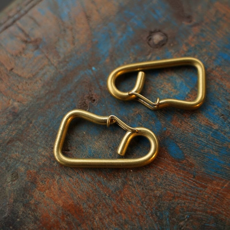 カラビナ】BRASS PARTS KEY RING HOLDER - 真鍮キーリング | B