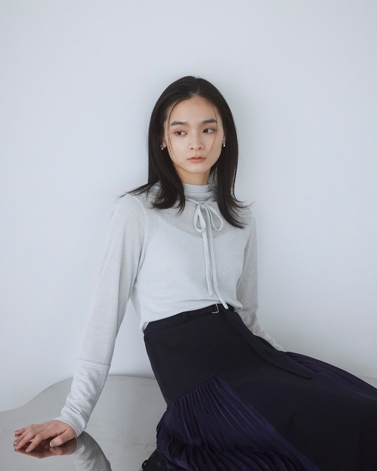 glitter knit tops | Kana Kawasaki
